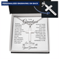 Gift For Grandson From Grandma, Artisan Crafted Cross Necklace: Always Remember How Much I Love You...