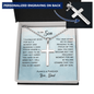 Gift For Son From Dad, Artisan Crafted Cross Necklace: I Closed My Eyes For But A Moment...