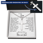 Gift For Son From Parents, Artisan Crafted Cross Necklace: We Closed Our Eyes For But A Moment...