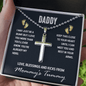 Personalized Gift For Daddy, Artisan Crafted Cross Necklace: I May Just Be A Bump...