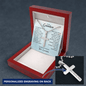 Gift For Grandson From Grandma, Artisan Crafted Cross Necklace: I Closed My Eyes For But A Moment...