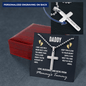Personalized Gift For Daddy, Artisan Crafted Cross Necklace: I May Just Be A Bump...