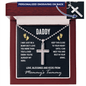 Personalized Gift For Daddy, Artisan Crafted Cross Necklace: I May Just Be A Bump...