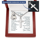 Gift For Son From Mom, Artisan Crafted Cross Necklace: I will always be right here...