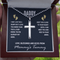 Personalized Gift For Daddy, Artisan Crafted Cross Necklace: I May Just Be A Bump...