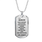 Gift For Grandson From Grandpa, Dog Tag Necklace: Always Remember...