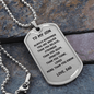Gift For Son From Dad, Dog Tag Necklace: Always Remember...