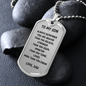 Gift For Son From Dad, Dog Tag Necklace: Always Remember...