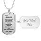 Gift For Grandson From Nana, Dog Tag Necklace: Always Remember...