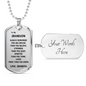 Gift For Grandson From Grandpa, Dog Tag Necklace: Always Remember...