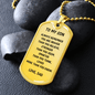 Gift For Son From Dad, Dog Tag Necklace: Always Remember...