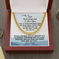 Gift For Son From Dad, Link Chain Necklace: Never Forget That I Love You...