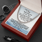 Gift For Son From Dad, Link Chain Necklace: Never Forget That I Love You...