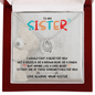 Gift For Sister From Sister, Lucky Necklace: I Would Fight A Bear For You...