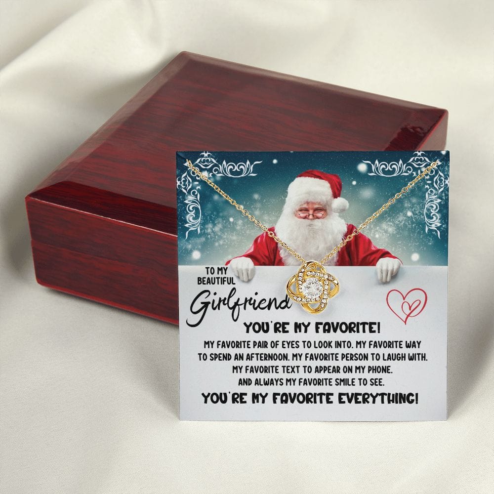 Christmas Gift For Girlfriend, The Love Knot Necklace: You're My Favorite!