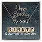 90th Birthday Gift, Custom Name Necklace: 90 Is Only 9 In The Word Game