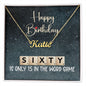 60th Birthday Gift, Custom Name Necklace: 60 Is Only 15 In The Word Game