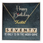 70th Birthday Gift, Custom Name Necklace: 70 Is Only 13 In The Word Game