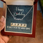 50th Birthday Gift, Custom Name Necklace:50 Is Only 14 In The Word Game