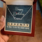 70th Birthday Gift, Custom Name Necklace: 70 Is Only 13 In The Word Game