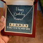 80th Birthday Gift, Custom Name Necklace: 80 Is Only 13 In The Word Game
