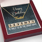70th Birthday Gift, Custom Name Necklace: 70 Is Only 13 In The Word Game