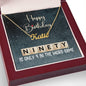 90th Birthday Gift, Custom Name Necklace: 90 Is Only 9 In The Word Game
