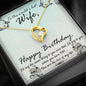Wife Gift From Husband - Forever Love Heart Necklace: Happy Birthday