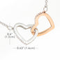 Gift For Mom From Son, Interlocking Hearts Necklace: I love you, from the bottom of my heart...