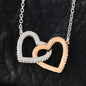Gift For Mom From Son, Interlocking Hearts Necklace: I love you, from the bottom of my heart...