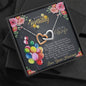 Gift For Wife From Husband, Interlocking Hearts Necklace: Happy Birthday