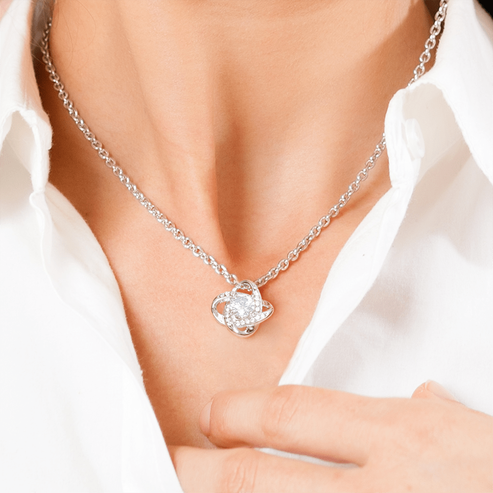 Gift For Mother Of The Groom, The Love Knot Necklace: Thank You For Raising The Man Of My Dreams...