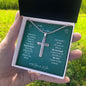 Gift For Husband, Artisan Crafted Cross Necklace: Wherever The Journey Takes Us...