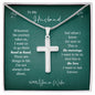 Gift For Husband, Artisan Crafted Cross Necklace: Wherever The Journey Takes Us...
