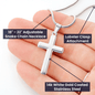 Gift For Husband, Artisan Crafted Cross Necklace: Wherever The Journey Takes Us...