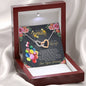 Gift For Wife From Husband, Interlocking Hearts Necklace: Happy Birthday