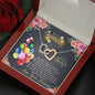 Gift For Wife From Husband, Interlocking Hearts Necklace: Happy Birthday