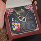 Gift For Wife From Husband, Interlocking Hearts Necklace: Happy Birthday
