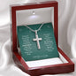 Gift For Husband, Artisan Crafted Cross Necklace: Wherever The Journey Takes Us...