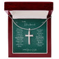 Gift For Husband, Artisan Crafted Cross Necklace: Wherever The Journey Takes Us...