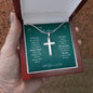 Gift For Husband, Artisan Crafted Cross Necklace: Wherever The Journey Takes Us...