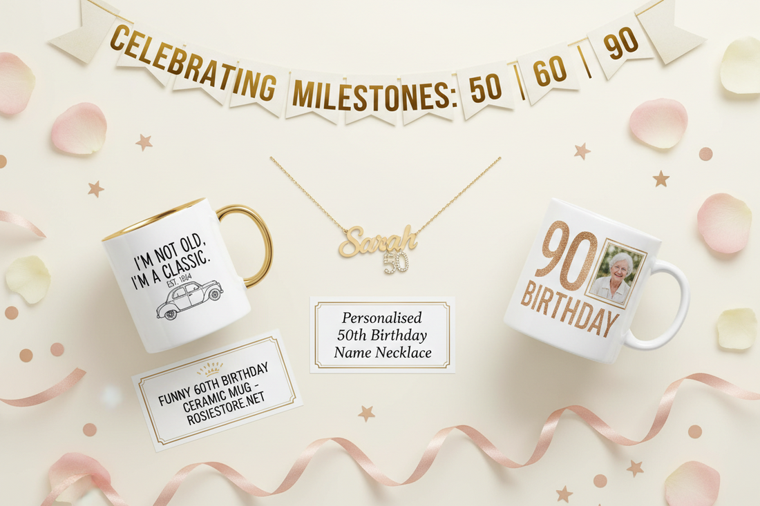 Celebrating Milestone Birthdays: Meaningful and Funny Gifts for 50th, 60th, and 90th Celebrations