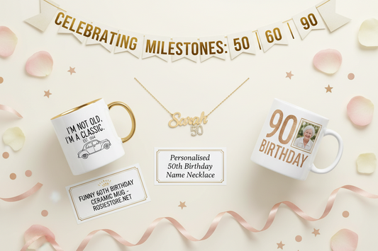 Celebrating Milestone Birthdays: Meaningful and Funny Gifts for 50th, 60th, and 90th Celebrations