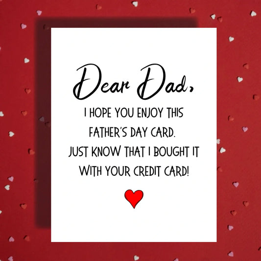 Dad Customizable Greeting Card: Dear Dad, I Hope You Enjoy
