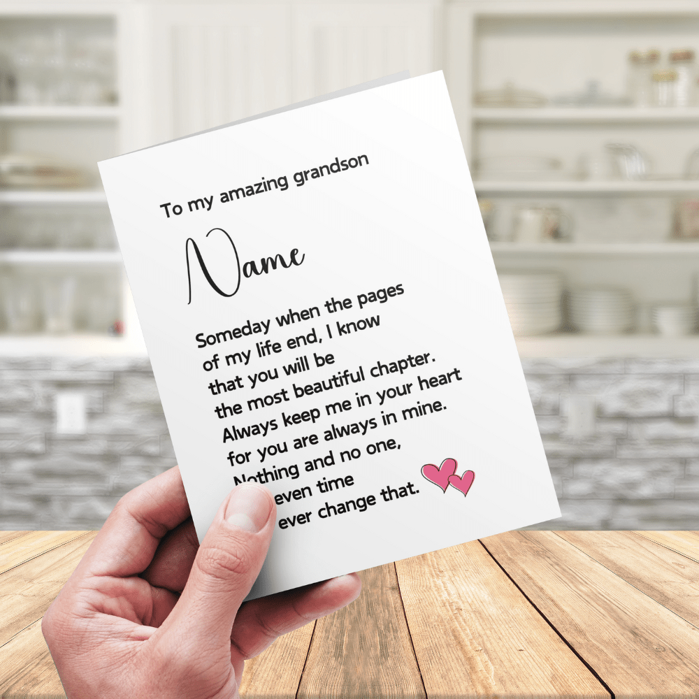 Grandson Greeting Card: The Most Beautiful Chapter