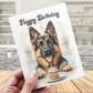 Birthday Digital Greeting Card, German Shepherd Dog Pet Lover: Happy Birthday