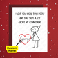 Couple Romantic Greeting Card: I Love You More Than Pizza! - with a woman
