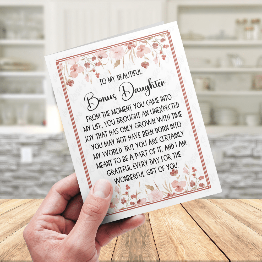 Bonus Daughter, Personalized Greeting Card: Wonderful Gift Of You