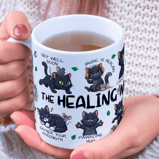 Get Well Gift, Coffee Mug - Black Cats: The Healing Mug