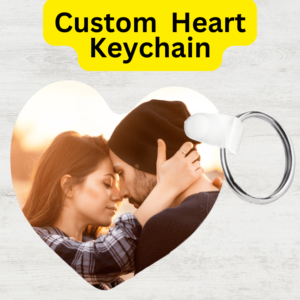 Custom Heart Keychain With a Gift Box
